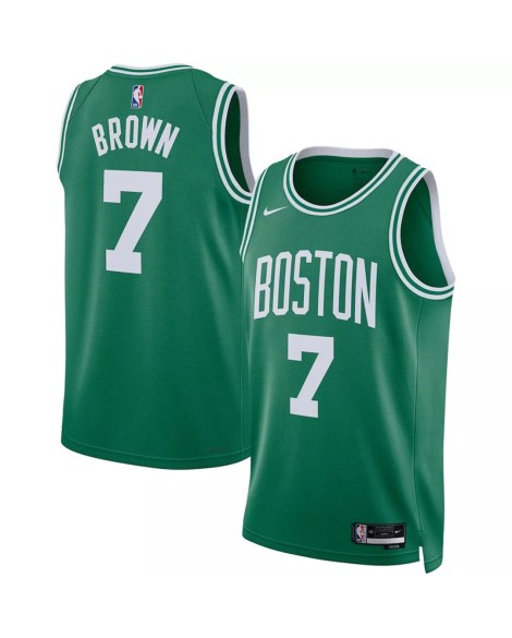 Maillot Swingman Boston Celtics Jaylen Brown #7 Nike Kelly Green 2022/23 pour hommes - Édition Icon