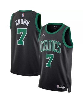 Maillot Swingman Boston Celtics Jaylen Brown #7 Jordan Brand noir 2022/23 Statement Edition pour hommes