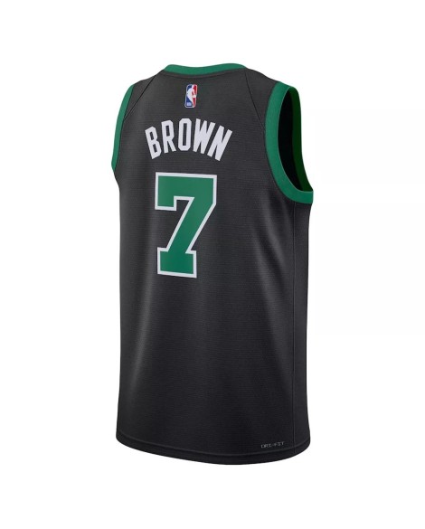 Maillot Swingman Boston Celtics Jaylen Brown #7 Jordan Brand noir 2022/23 Statement Edition pour hommes