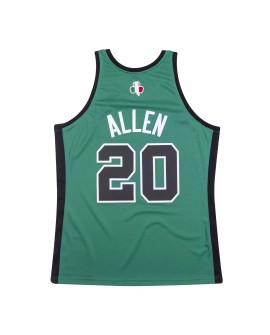 Maillot authentique des Boston Celtics Ray Allen #20 Mitchell & Ness Green 2007-08 Hardwood Classics pour hommes