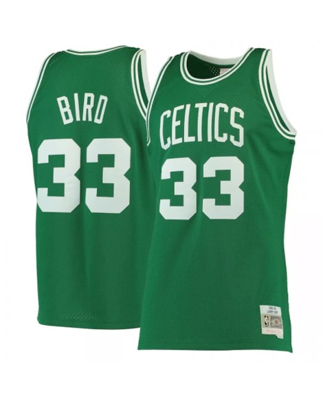 Maillot Swingman Boston Celtics Larry Bird #33 Mitchell & Ness vert 1985-86 pour hommes