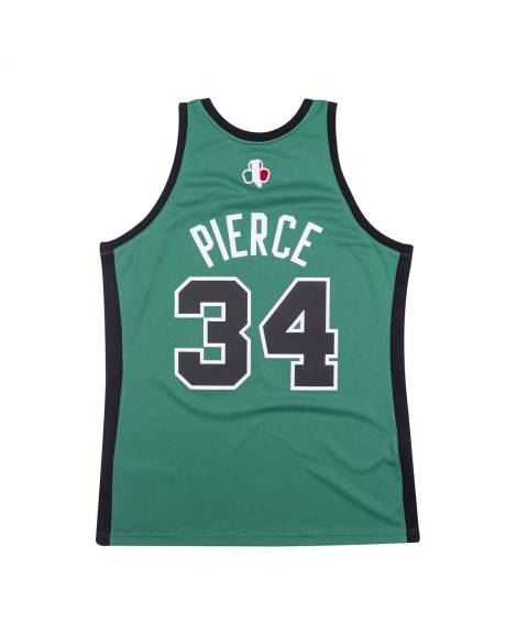 Maillot authentique des Boston Celtics Paul Pierce #34 Mitchell&Ness Green 2007-08 Hardwood Classics pour hommes