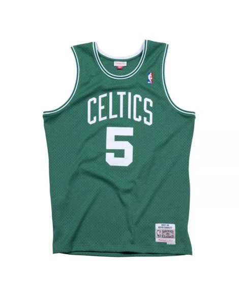 Maillot Swingman Hardwood Classics #5 Mitchell & Ness Green 2007-08 des Boston Celtics Kevin Garnett pour hommes