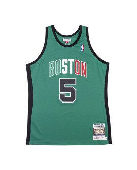 Maillot authentique des Boston Celtics Kevin Garnet #5 Mitchell & Ness Green 2007-08 Hardwood Classics pour hommes