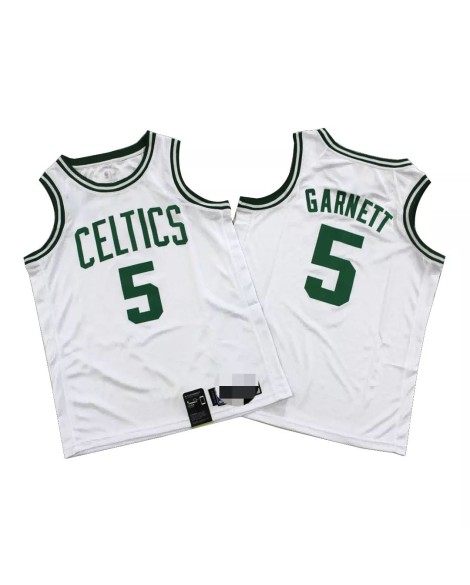 Maillot Swingman blanc Boston Celtics Kevin Garnett #5 pour hommes - Édition Icon