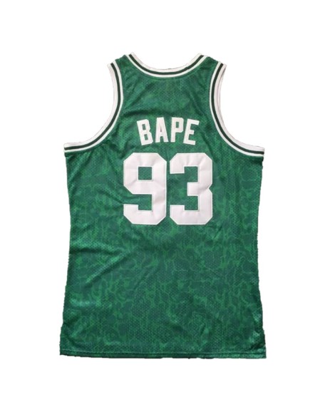 BAPE x Mitchell & Ness Celtics ABC Maillot de basket-ball vert Swingman