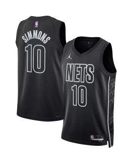 Maillot Swingman Brooklyn Nets Ben Simmons #10 noir 2022/23 pour hommes