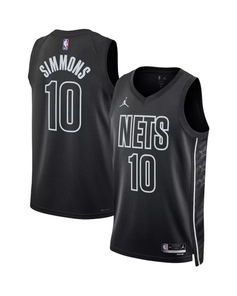 Maillot Swingman Brooklyn Nets Ben Simmons #10 noir 2022/23 pour hommes