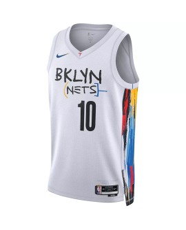 Maillot Swingman Brooklyn Nets Ben Simmons #10 blanc 2022/23 pour hommes - City Edition