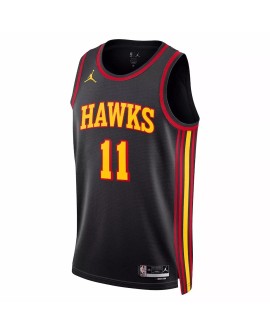 Maillot Swingman Atlanta Hawks Trae Young #11 Jordan Brand noir 2022/23 pour homme