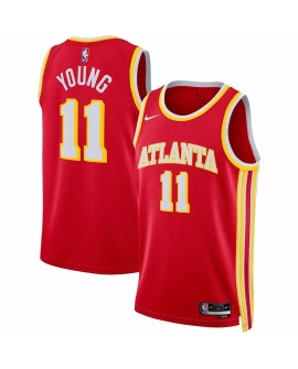 Maillot Swingman Atlanta Hawks Trae Young #11 Nike Rouge 2022/23 - Édition Icon