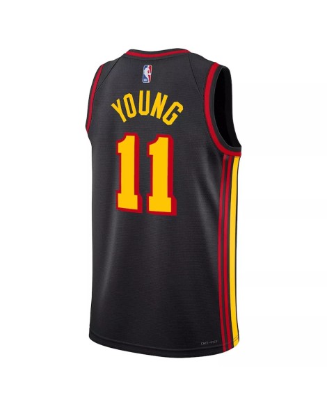 Maillot Swingman Atlanta Hawks Trae Young #11 Jordan Brand noir 2022/23 pour homme