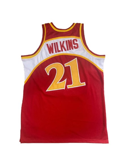Maillot NBA Swingman #21 Mitchell & Ness Atlanta Hawks Wilkins pour homme rouge 1986/87