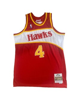 Maillot NBA Swingman #4 Mitchell & Ness Atlanta Hawks Webb #4 pour hommes rouge 1986/87