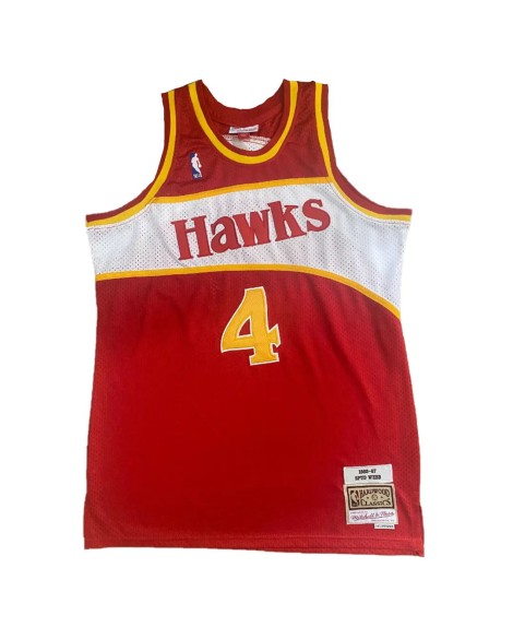 Maillot NBA Swingman #4 Mitchell & Ness Atlanta Hawks Webb #4 pour hommes rouge 1986/87