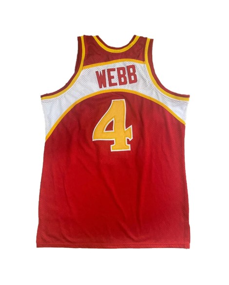 Maillot NBA Swingman #4 Mitchell & Ness Atlanta Hawks Webb #4 pour hommes rouge 1986/87