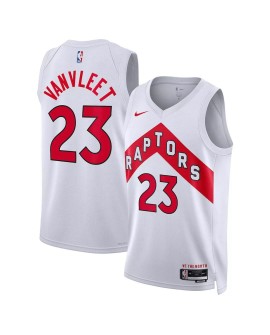 Maillot Swingman 2022 blanc Fred VanVleet #23 des Raptors de Toronto pour hommes - Édition Association