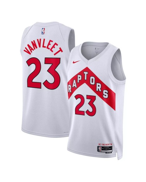 Maillot Swingman 2022 blanc Fred VanVleet #23 des Raptors de Toronto pour hommes - Édition Association