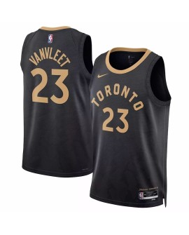 Maillot Swingman 2022/23 Nike noir Fred VanVleet #23 des Raptors de Toronto pour hommes - Édition City