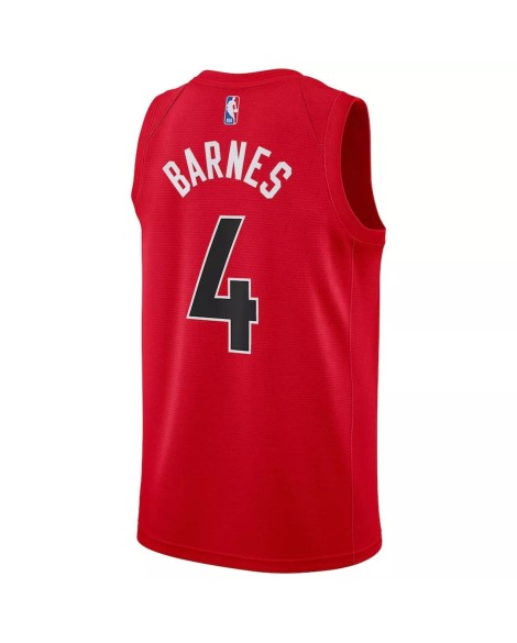 Maillot Swingman Toronto Raptors Scottie Barnes #4 rouge 2022/23 pour hommes - Édition Icon