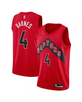Maillot Swingman Toronto Raptors Scottie Barnes #4 rouge 2022/23 pour hommes - Édition Icon