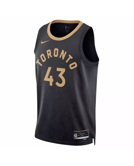 Toronto Raptors Pascal Siakam #43 Nike Noir 2022/23 Swingman Maillot - City Edition