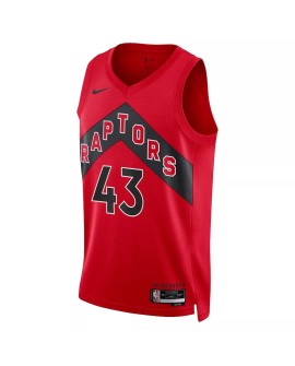 Maillot Swingman #43 rouge 2022/23 des Raptors de Toronto pour hommes - Édition Icon