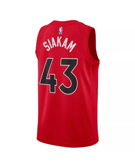 Maillot Swingman #43 rouge 2022/23 des Raptors de Toronto pour hommes - Édition Icon