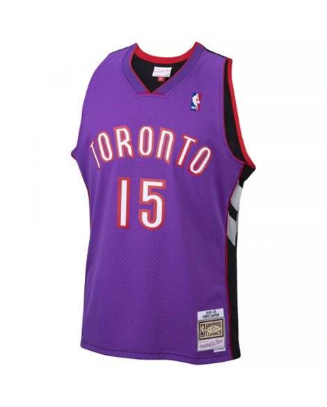 Maillot pour hommes des Toronto Raptors Vince Carter #15 Mitchell & Ness violet 99-00 Hardwood Classics