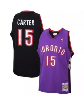 Maillot pour hommes des Toronto Raptors Vince Carter #15 Mitchell & Ness violet 99-00 Hardwood Classics