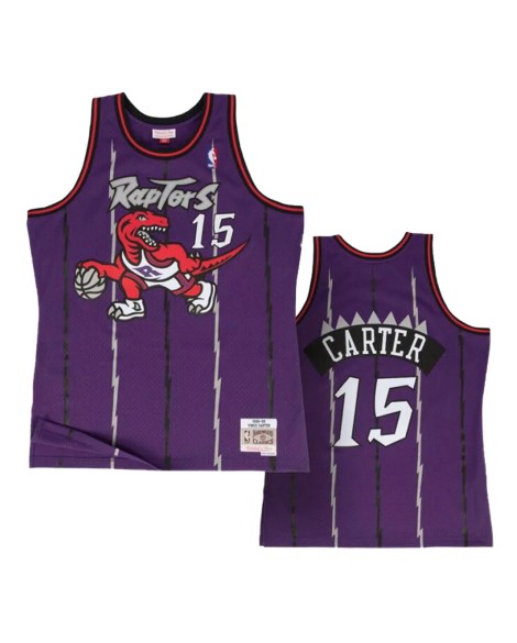 Maillot NBA Swingman #15 Mitchell & Ness des Raptors de Toronto pour hommes, violet 1998/99