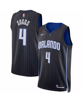 Maillot Swingman Orlando Magic Jalen Suggs #4 Nike noir 2022/23 pour homme - Édition Icon