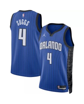 Maillot Swingman Orlando Magic Jalen Suggs #4 Jordan Brand bleu 2022/23 pour hommes - Édition Statement