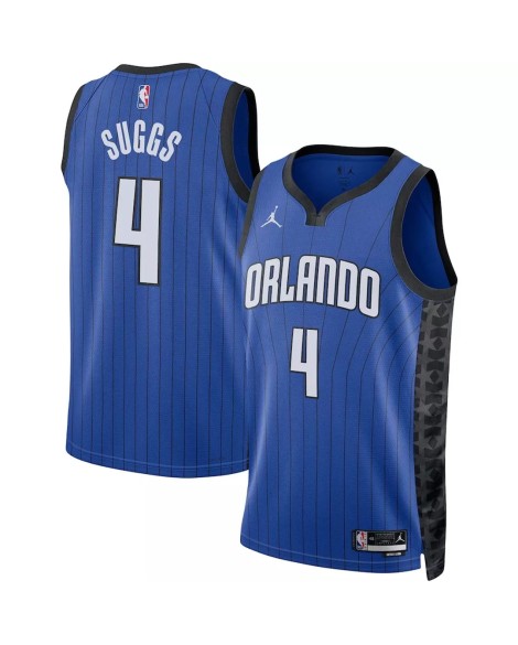 Maillot Swingman Orlando Magic Jalen Suggs #4 Jordan Brand bleu 2022/23 pour hommes - Édition Statement