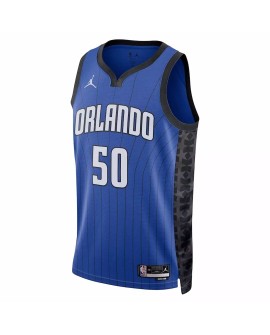 Maillot Orlando Magic Cole Anthony #50 Jordan Brand bleu 2022/23 Swingman pour hommes - Édition Statement