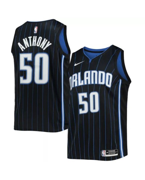 Maillot NBA Swingman Orlando Magic Cole Anthony #50 pour homme noir 22/23 - Édition Icon