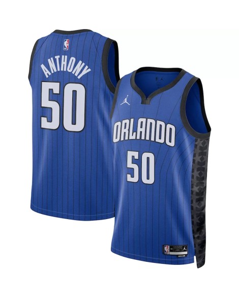 Maillot Orlando Magic Cole Anthony #50 Jordan Brand bleu 2022/23 Swingman pour hommes - Édition Statement