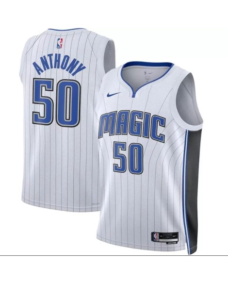 Maillot NBA Swingman Orlando Magic Cole Anthony #50 pour homme blanc 22/23 - Édition Icon