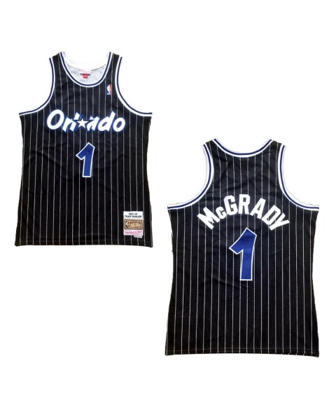 Maillot NBA Swingman #1 Mitchell & Ness Orlando Magic McGrady pour homme noir 2003/04