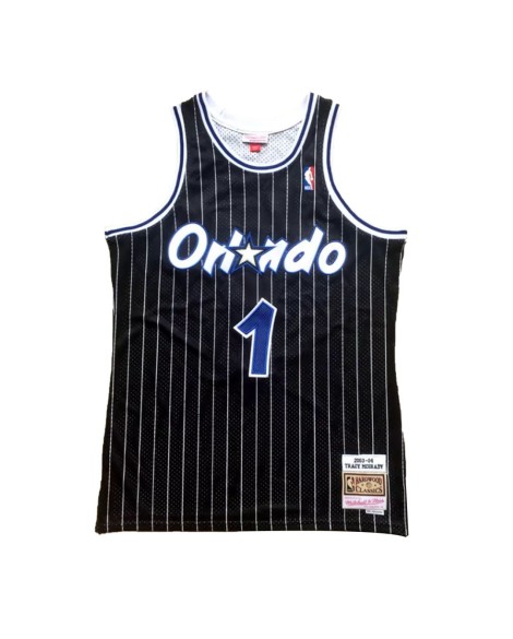 Maillot NBA Swingman #1 Mitchell & Ness Orlando Magic McGrady pour homme noir 2003/04