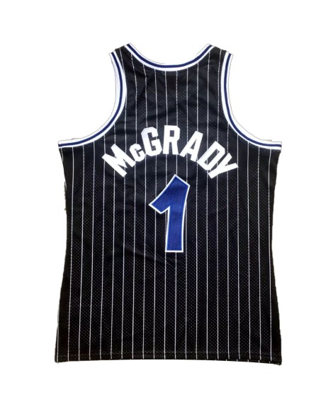 Maillot NBA Swingman #1 Mitchell & Ness Orlando Magic McGrady pour homme noir 2003/04