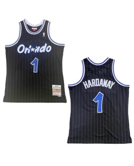Maillot NBA Swingman #1 Mitchell & Ness Orlando Magic Hardaway pour homme noir 1994/95