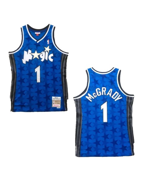 Maillot NBA Swingman #1 Mitchell & Ness Orlando Magic McGrady pour homme bleu 2000/01