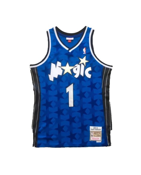 Maillot NBA Swingman #1 Mitchell & Ness Orlando Magic McGrady pour homme bleu 2000/01