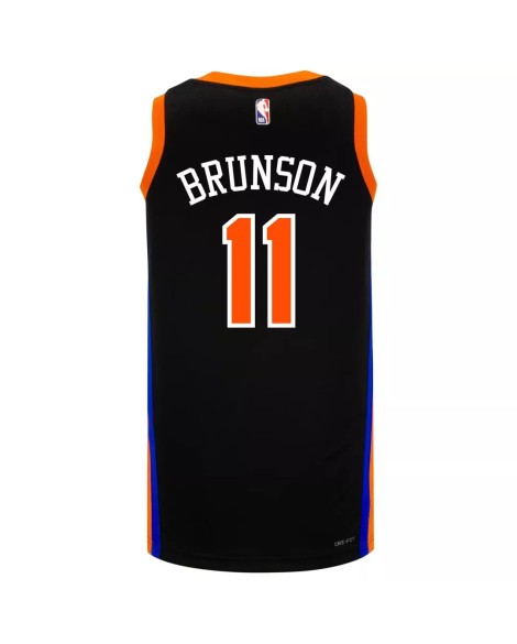 Maillot Swingman New York Knicks Jalen Brunson #11 Nike noir 2022/23 pour homme - Édition City