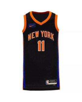 Maillot Swingman New York Knicks Jalen Brunson #11 Nike noir 2022/23 pour homme - Édition City