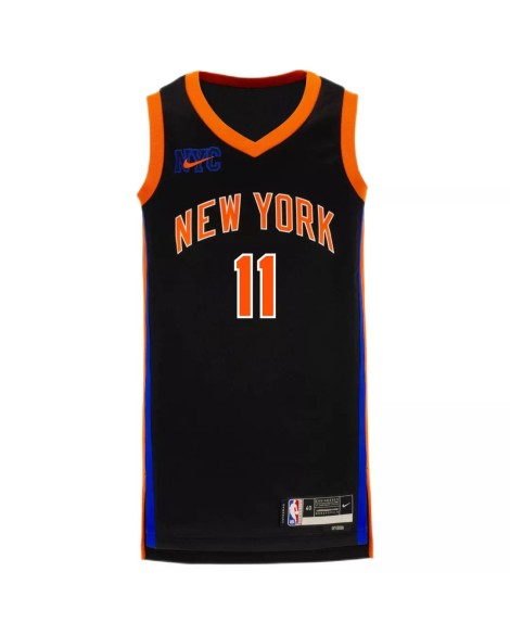 Maillot Swingman New York Knicks Jalen Brunson #11 Nike noir 2022/23 pour homme - Édition City