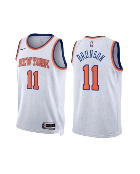 Maillot Swingman New York Knicks Jalen Brunson #11 Nike blanc 2022/23 pour hommes - Édition Association