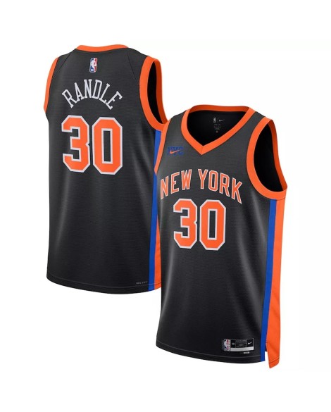 Maillot Swingman New York Knicks Julius Randle #30 Nike noir 2022/23 pour hommes - Édition City