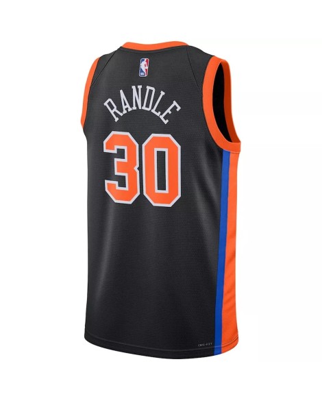 Maillot Swingman New York Knicks Julius Randle #30 Nike noir 2022/23 pour hommes - Édition City